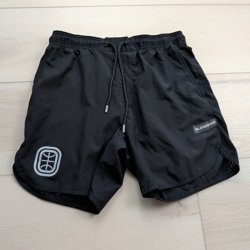 Legends Luka Shorts Mens M Black Athletic Training Gym Linerless Stretch 6"